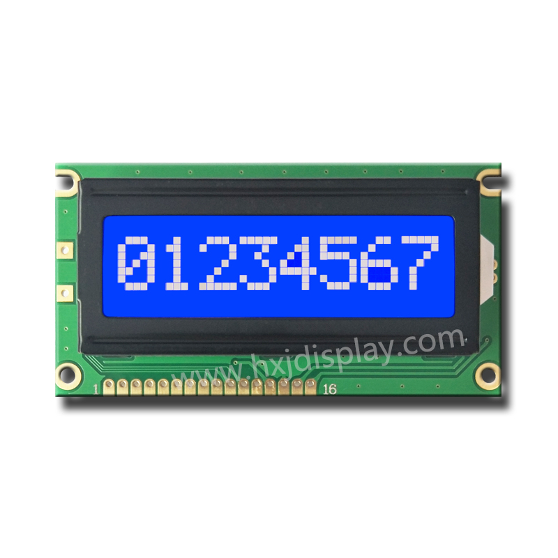 8x1 blue transmissive character lcd-01